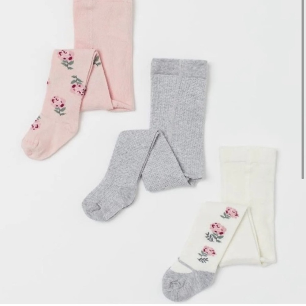 H&M 3 Baby toddler girl tights